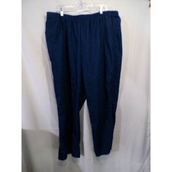 Alfred Dunner Pants - Alfred Dunner Women's Pants 22W Plus Navy Wide Leg Pull On Knit